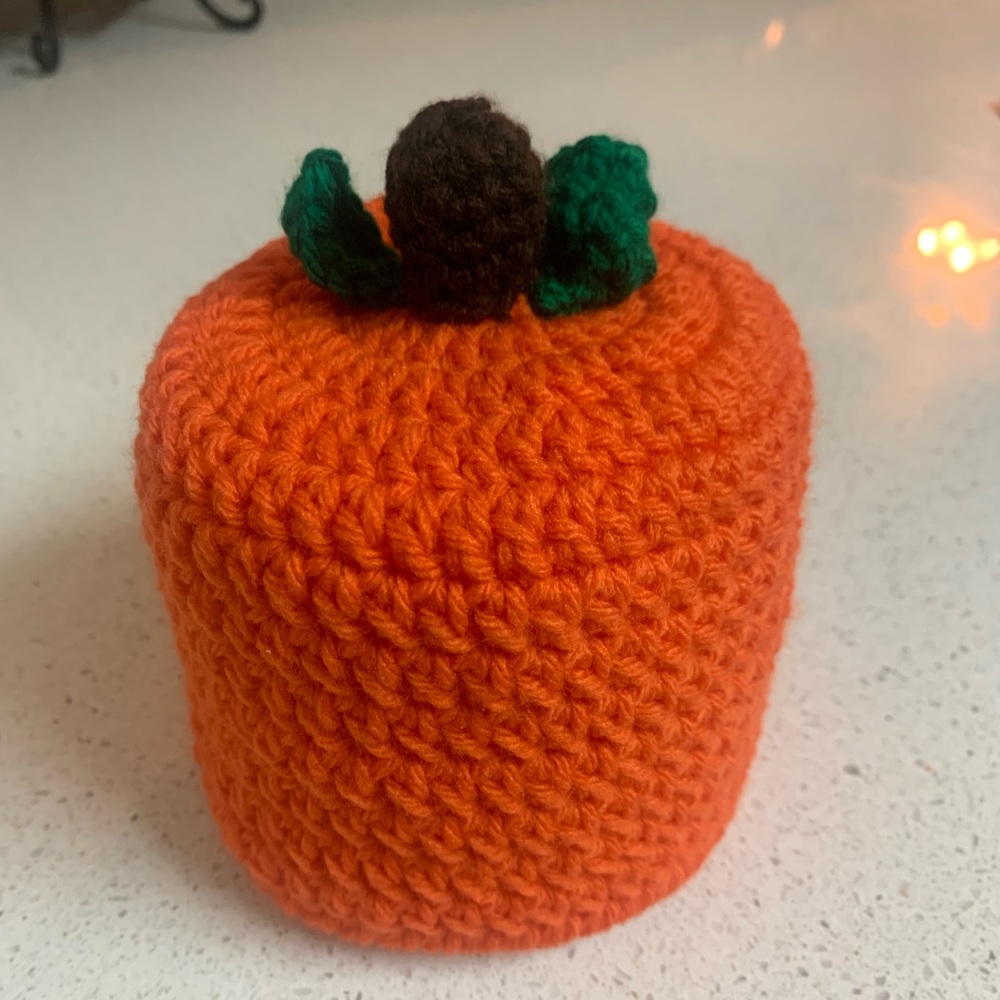 Pumpkin Toilet Paper Roll Cover New Handmade Crochet